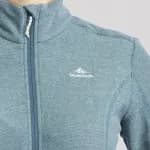 Толстовка для походов флисовая женская синяя Quechua MH120