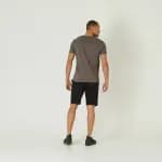 Футболка для фитнеса мужская серая хлопок 100% Nyamba SPORTEE 100