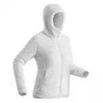 Толстовка флисовая женская белая Quechua 100