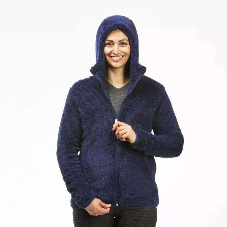 Толстовка флисовая женская синяя Quechua 100