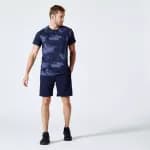 Футболка для фитнеса мужская синяя 300 Domyos