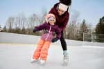 Коньки ледовые женские бежевые Oxelo FIT500