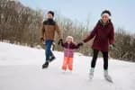 Коньки ледовые женские бежевые Oxelo FIT500