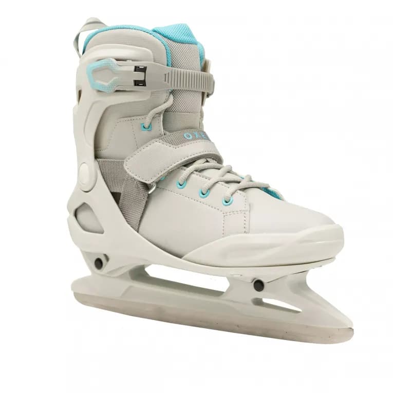 Коньки ледовые женские бежевые Oxelo FIT500