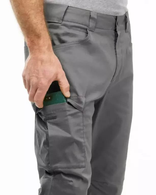 Брюки походные мужские серые Quechua NH100