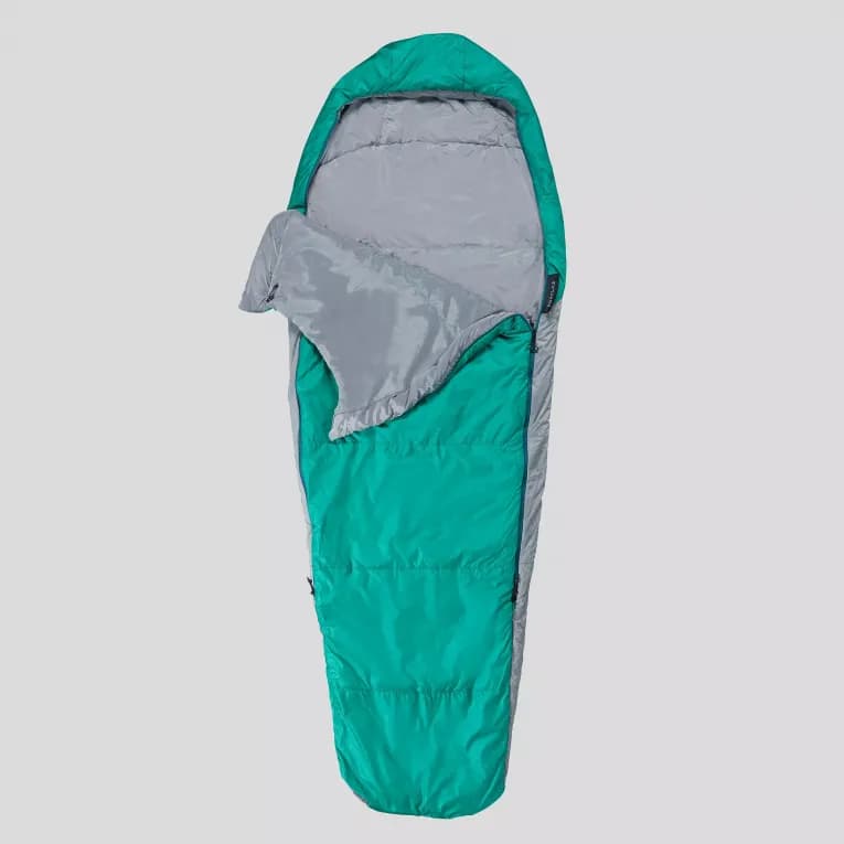 Спальный мешок на +10°C зелёный Forclaz Trek 500