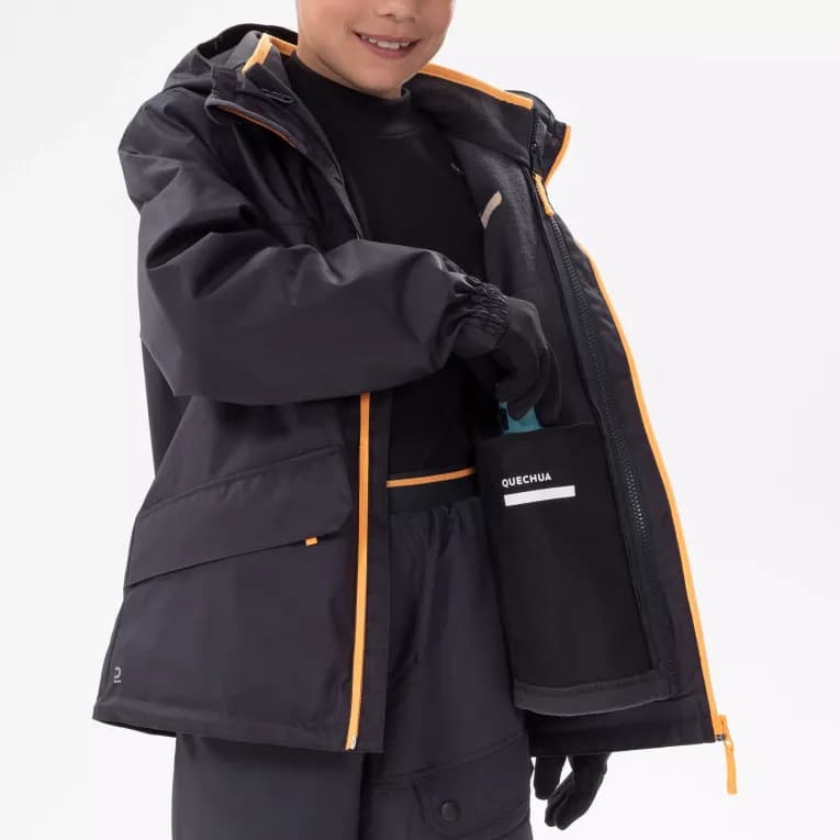 Зимняя куртка детская серая Quechua 100