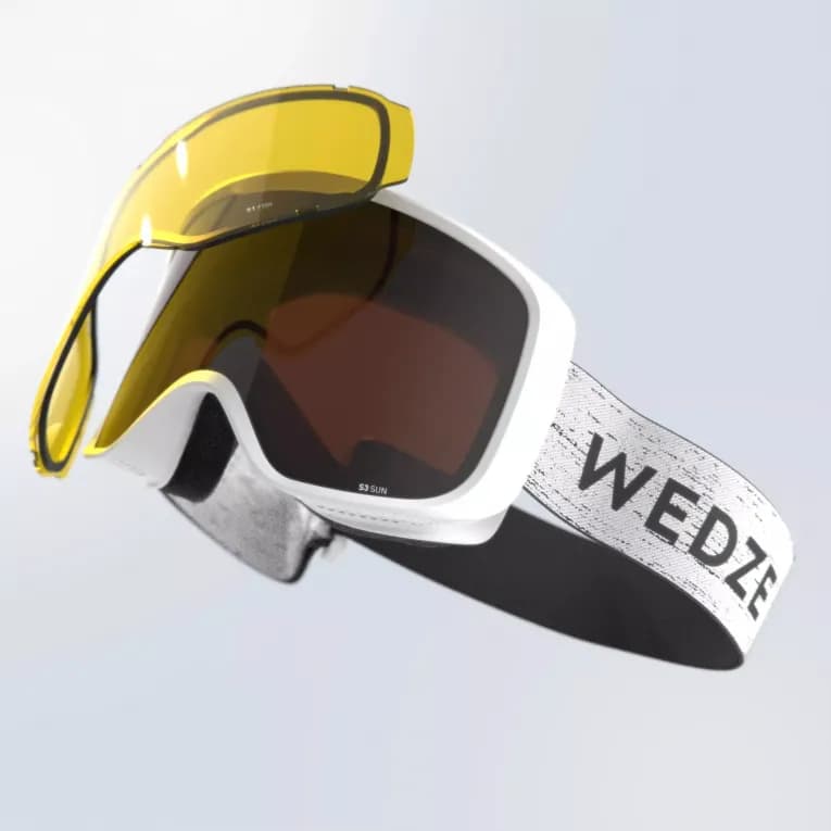 Маска горнолыжная белая Wedze G100