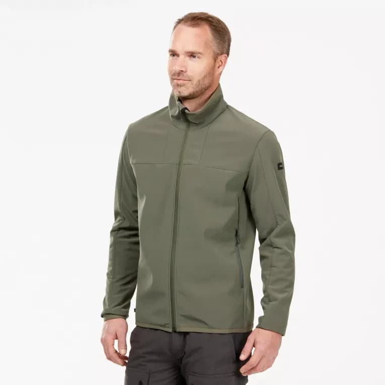Куртка треккинговая мужская хаки Softshell Forclaz