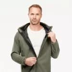 Куртка треккинговая мужская хаки Softshell Forclaz