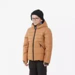 Куртка горнолыжная детская коричневая Wedze 300