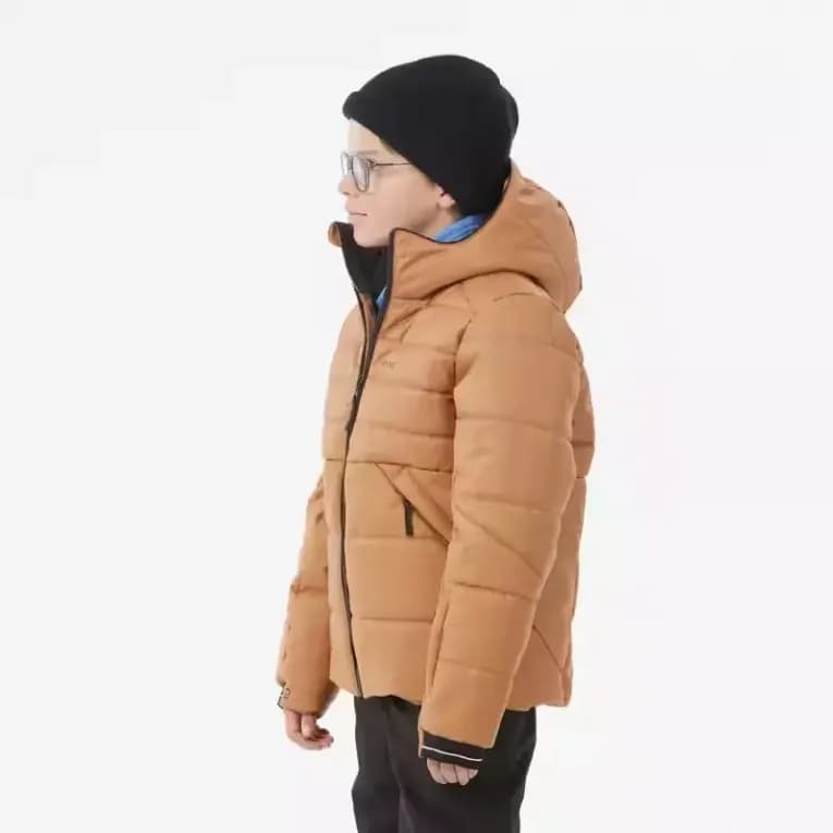 Куртка горнолыжная детская коричневая Wedze 300