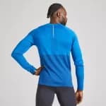 Лонгслив для бега мужской синий 500 Kiprun