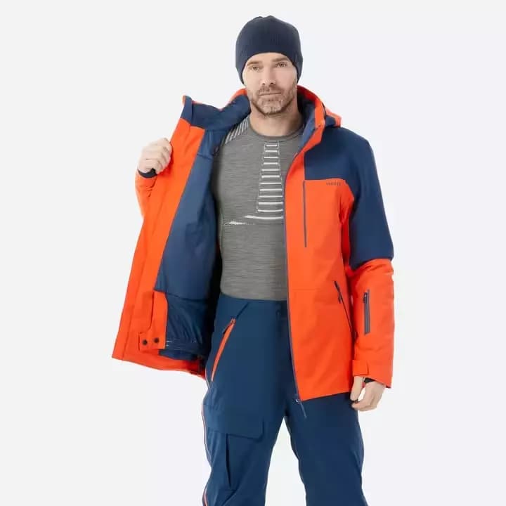 Куртка горнолыжная мужская оранжевая Wedze 700