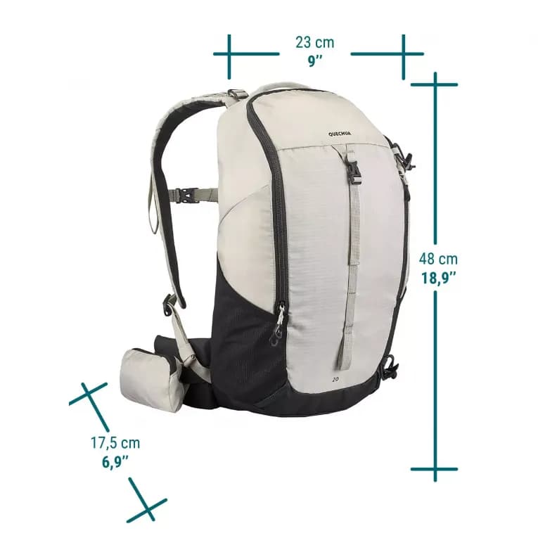 Рюкзак туристический 20 л. бежевый MH100 Quechua