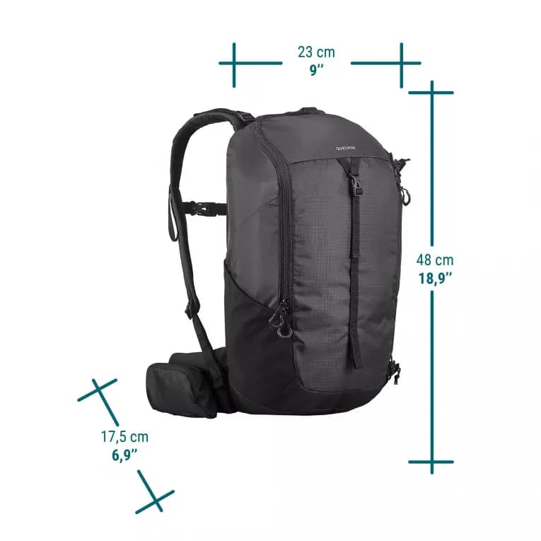 Рюкзак туристический 20 л. чёрный MH100 Quechua