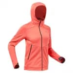 Толстовка флисовая женская оранжевая 500 Quechua