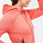 Толстовка флисовая женская оранжевая 500 Quechua
