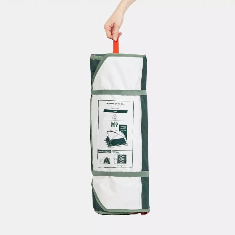 Палатка кемпинговая трёхместная зелёная Fresh MH100 Quechua