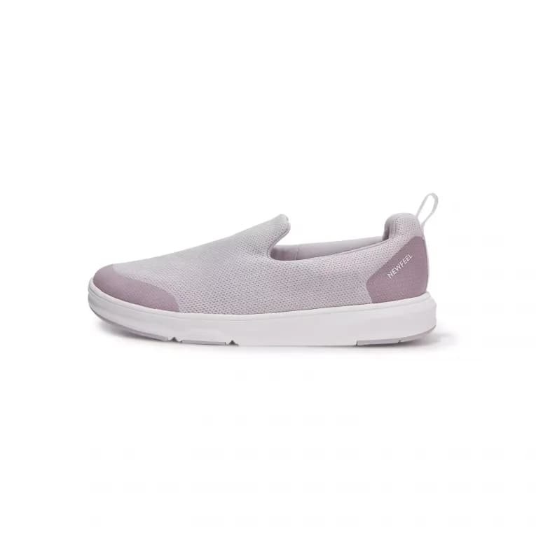 Кроссовки-слипоны для ходьбы женские серо-розовые Newfeel Activewalk Slip on