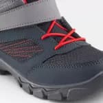 Кроссовки походные детские на липучках черно-красные MH100 MID Quechua