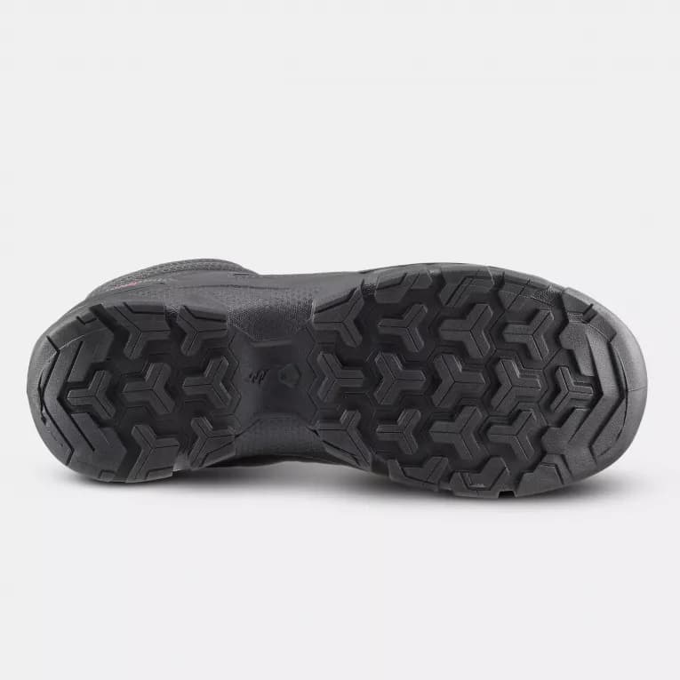 Кроссовки походные детские черно-розовые MH100 MID Quechua