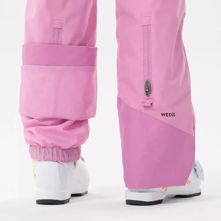Брюки горнолыжные детские розовые Wedze 500