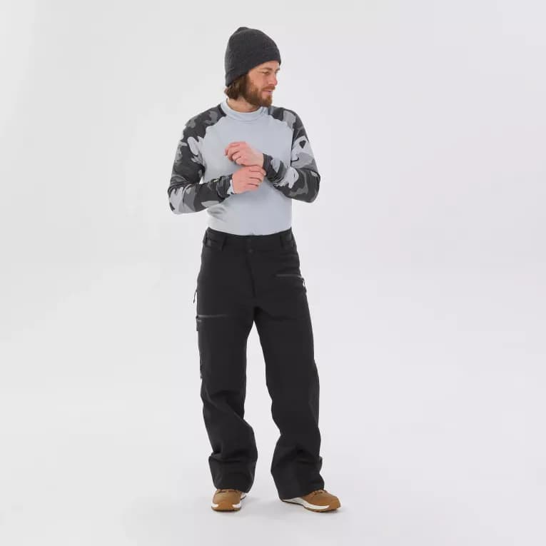 Брюки горнолыжные для фрирайда мужские черные Wedze 500