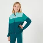 Куртка спортивная детская зеленая Domyos 500