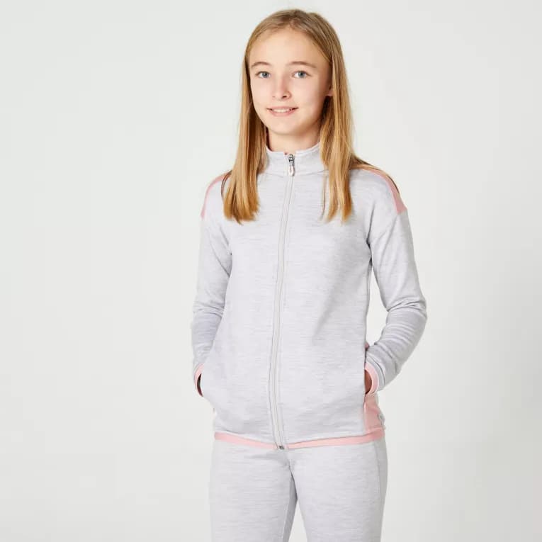 Спортивный костюм детский серо-розовый Domyos 500