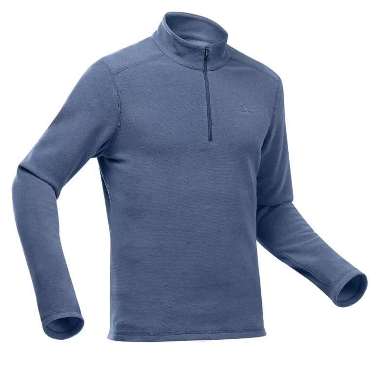 Джемпер флисовый мужской синий Quechua 100