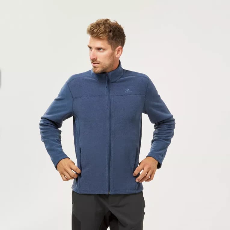 Джемпер флисовый мужской синий Quechua 300