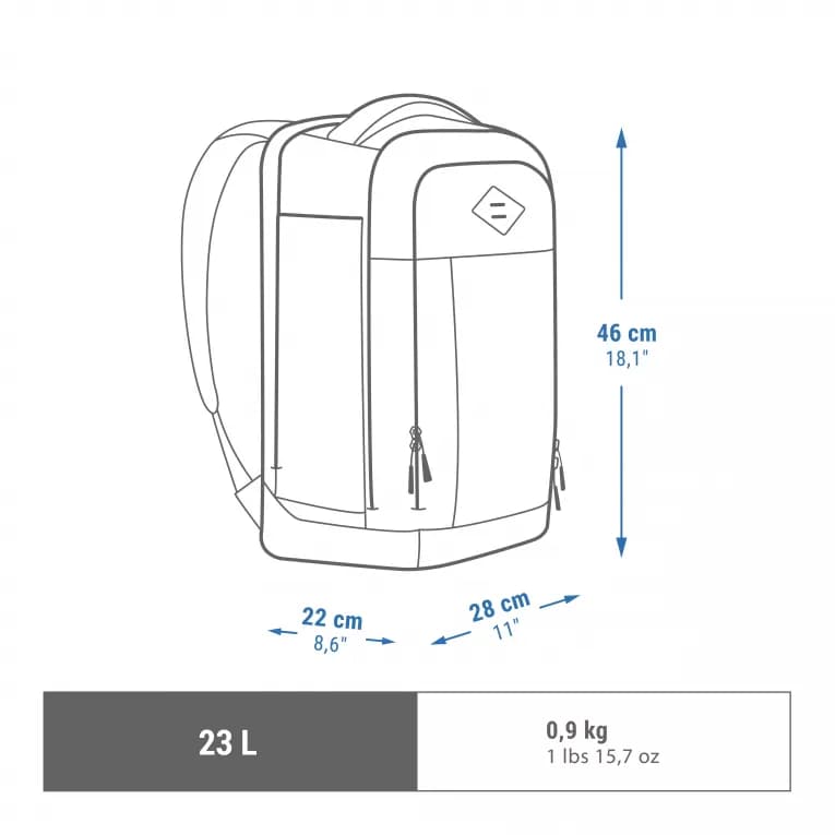 Рюкзак туристический 25 л. синий Quechua 500