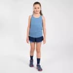 Шорты двойные 2в1 для девочек синие Kiprun DRY+