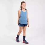 Шорты двойные 2в1 для девочек синие Kiprun DRY+