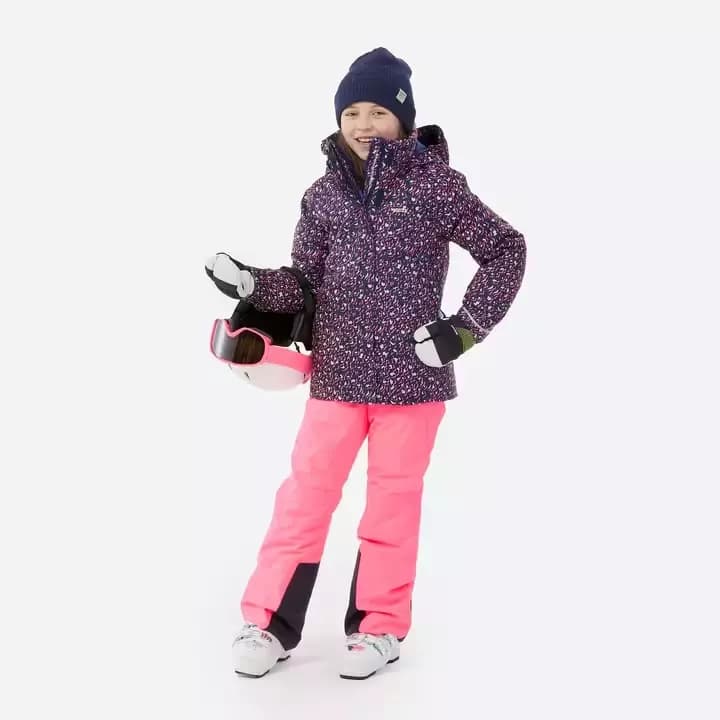 Куртка горнолыжная детская розовая Wedze 500