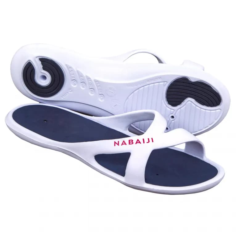 Тапочки для бассейна женские белые Nabajij 500 UNI
