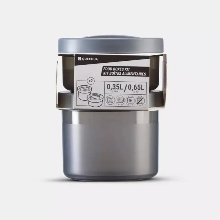 Набор герметичных контейнеров 0,35 л и 0,65 л Quechua 100