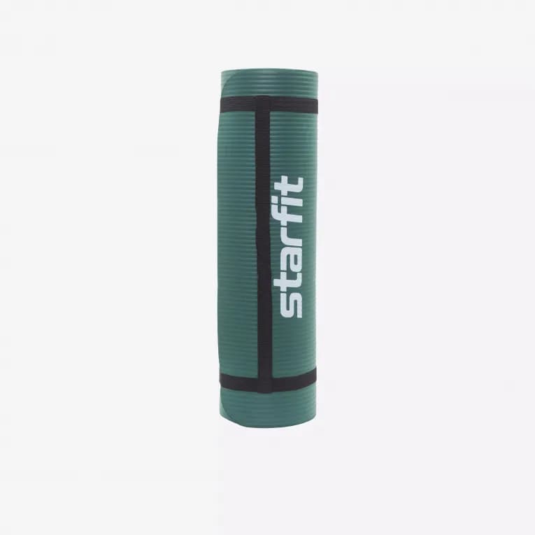 Коврик для фитнеса и йоги 12мм тёмно-зелёный Starfit