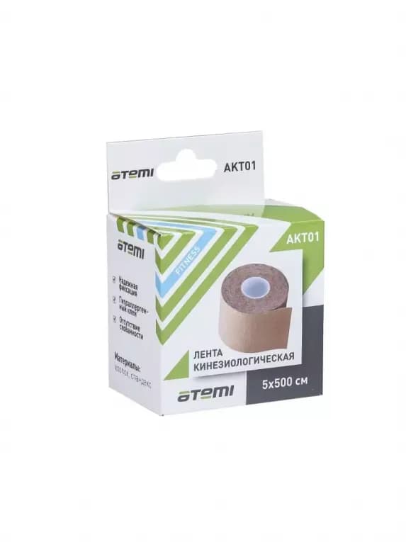 Кинезиологическая лента 5х500 см бежевая Atemi AKT01