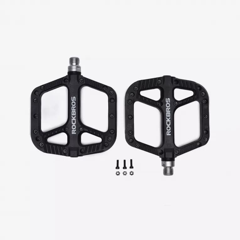 Педали для горного велосипеда чёрные Rockbros MTB Flat Pedals Alloy