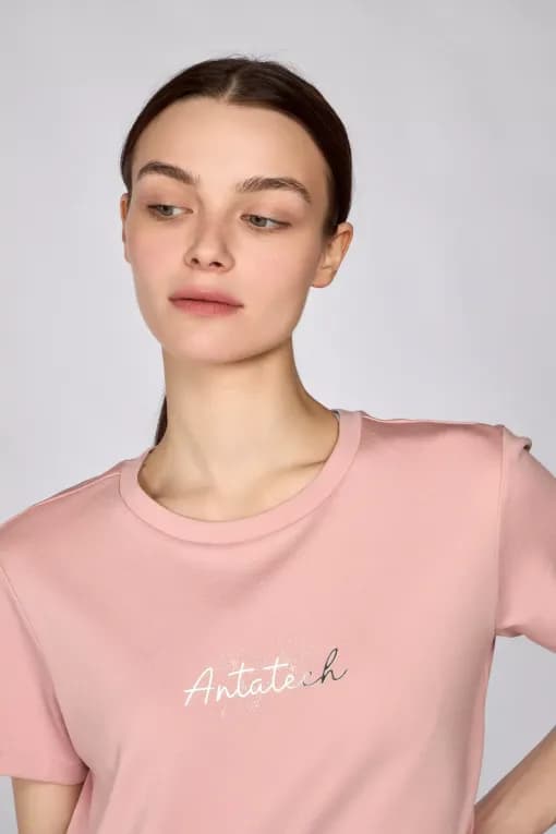 Футболка для фитнеса женская розовая ANTA
