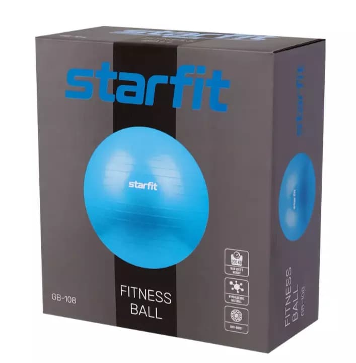 Фитбол для фитнеса 55 см синий Starfit
