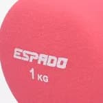 Гантель для фитнеса 1кг розовая Espado