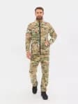 Костюм демисезонный для рыбалки флисовый мужской камуфляжный Huntsman Байкал