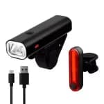 Фонарь велосипедный чёрный Briviga EBL-3304+EBL3303 FR + RR