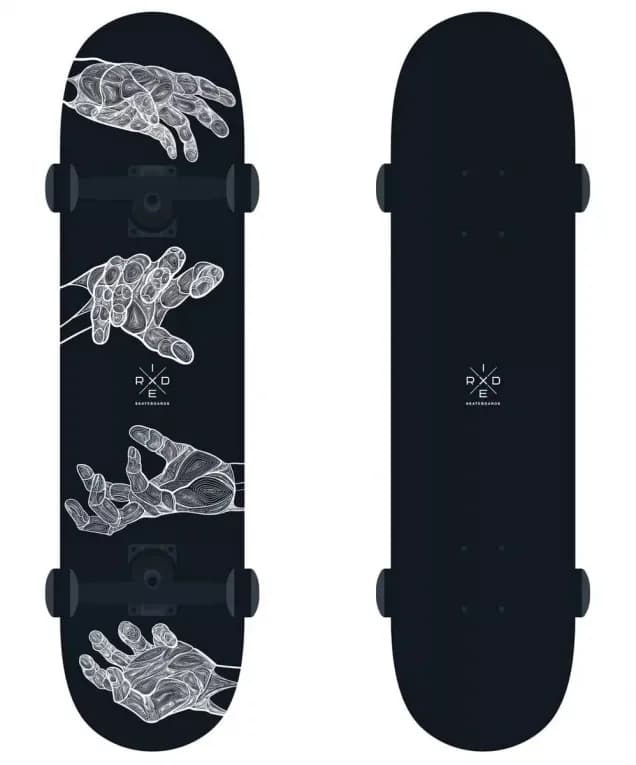 Скейтборд 31,65"x8" чёрный Ridex Lost