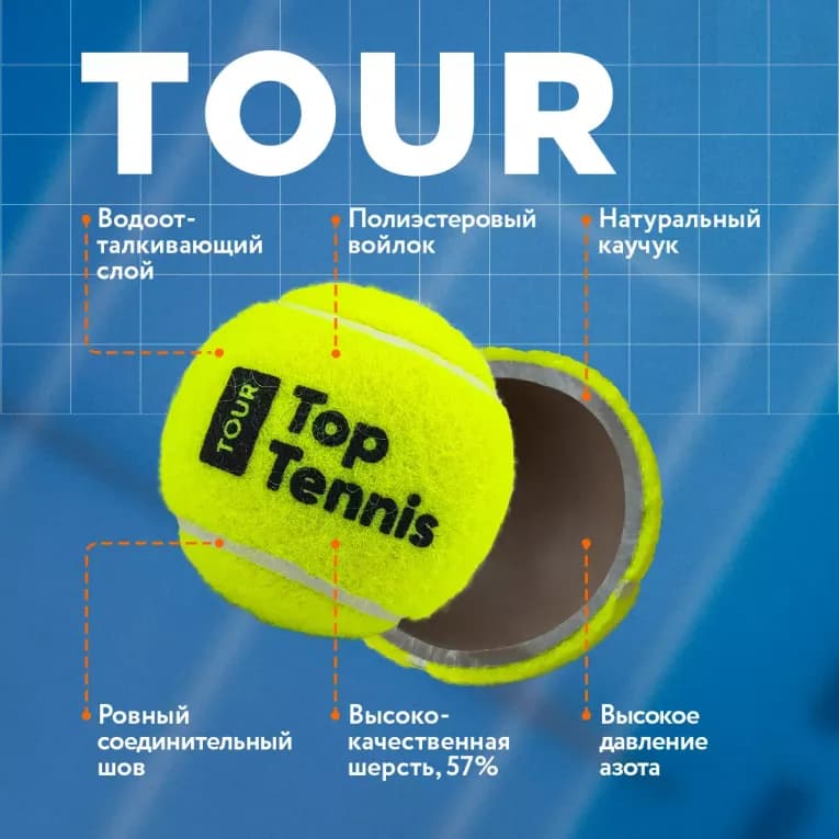 Теннисный мяч зеленый Top Tennis 100
