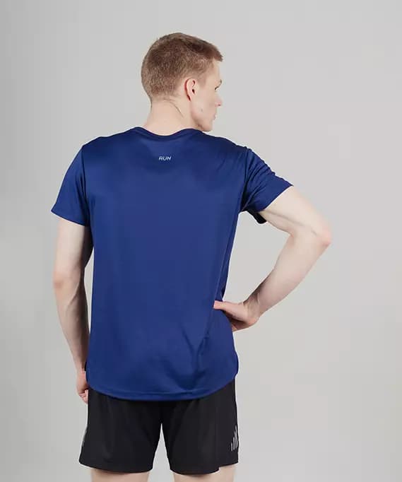 Футболка для бега мужская тёмно-синяя Nordski Run