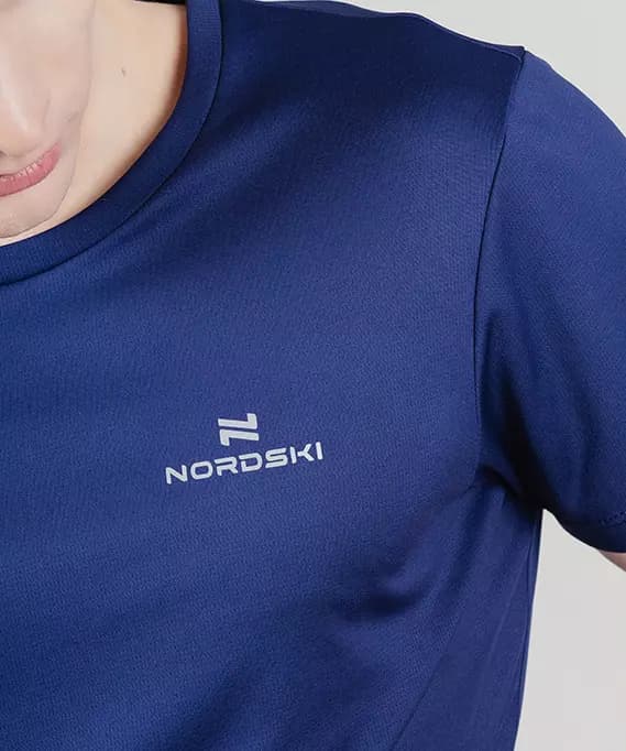 Футболка для бега мужская тёмно-синяя Nordski Run